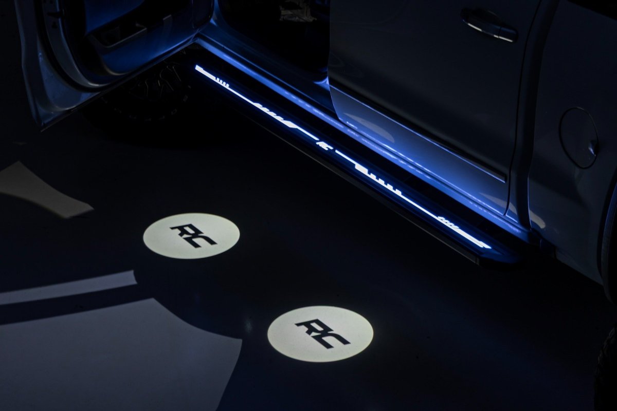 GMC 2500HD LED Running Boards - Rough Country - Bluetooth-Controlled, Crew Cab - Multi-Color - '07-'19